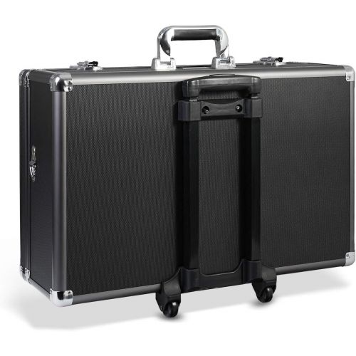  Zeikos ZE-HC52 Deluxe Large Hard Rolling Protective Storage Case with Black Foam?23.75 x 15 x 8.25 Inches Pelican Water & Dust Resistant Larger Drones, Pistols, Rifles, Cameras, Le