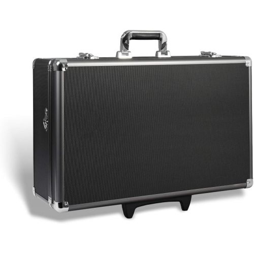  Zeikos ZE-HC52 Deluxe Large Hard Rolling Protective Storage Case with Black Foam?23.75 x 15 x 8.25 Inches Pelican Water & Dust Resistant Larger Drones, Pistols, Rifles, Cameras, Le