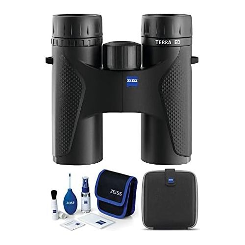  Zeiss 8x32 Terra ED Binoculars (Black) with Zeiss Lens Cleaning Kit Bundle