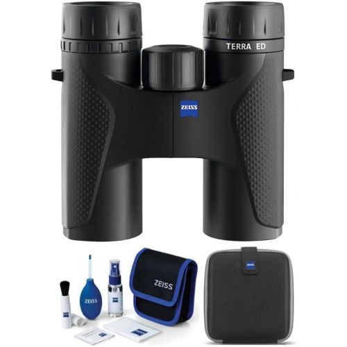  Zeiss 8x32 Terra ED Binoculars (Black) with Zeiss Lens Cleaning Kit Bundle