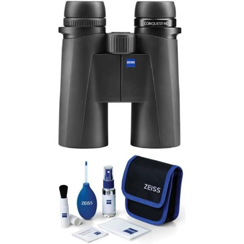  Zeiss 8x42 Conquest HD Binoculars (Black) and Lens Cleaning Kit Bundle (2 Items)