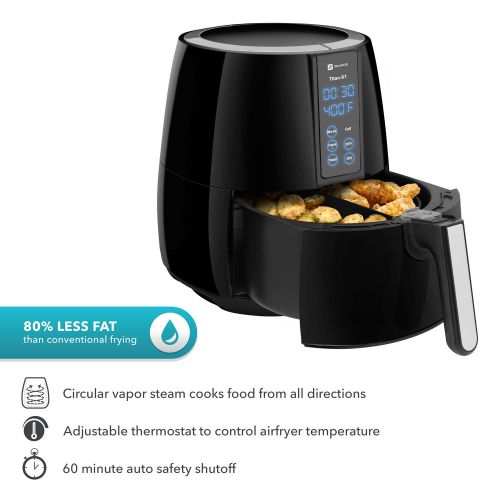  Zelancio Titan X-1 Digital LCD Display Air Fryer with Rapid Air Fry Technology. Ultimate Healthy Multifunctional Cooker - Fry  Bake  Grill  Roast