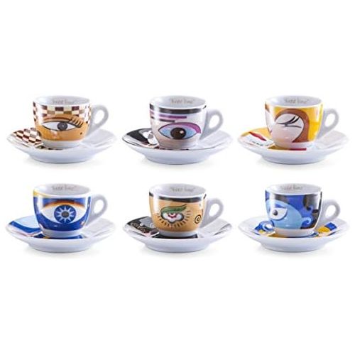  Zeller 26510 Espressotassen Set 12-teilig Magic Eyes