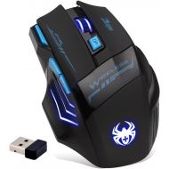 [아마존베스트]Zelotes Professional Wireless Gaming Mouse, 2400 DPI Adjustable 2.4GHz USB LED Portable Mobile Wireless Mouse Mice for Gamer PC MAC Laptop