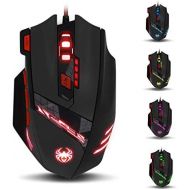 [아마존베스트]Zelotes T90 Gaming Mouse 9200 DPI 8 Buttons, Multi-Mode LED, USB Gaming Mouse, Weight Tuning for Pro Gamer