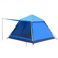 Zelt LCSHAN Automatisches Outdoor 3-4 Personen Indoor Family Camping Mehrpersonen-Platz Top Regendicht Grosse Flache (Color : Blue)