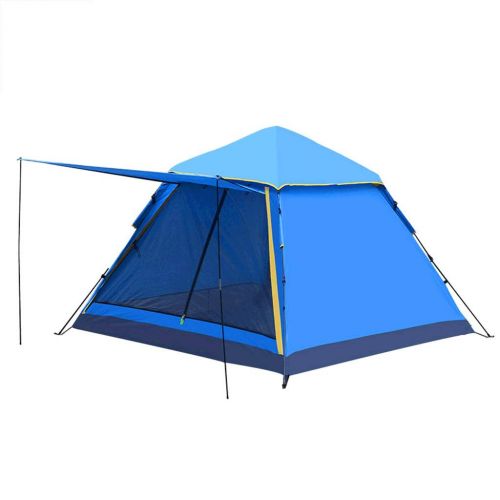  Zelt LCSHAN Automatisches Outdoor 3-4 Personen Indoor Family Camping Mehrpersonen-Platz Top Regendicht Grosse Flache (Color : Blue)