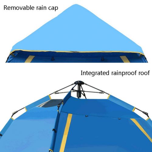  Zelt LCSHAN Automatisches Outdoor 3-4 Personen Indoor Family Camping Mehrpersonen-Platz Top Regendicht Grosse Flache (Color : Blue)