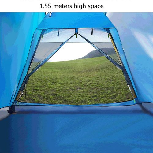  Zelt LCSHAN Automatisches Outdoor 3-4 Personen Indoor Family Camping Mehrpersonen-Platz Top Regendicht Grosse Flache (Color : Blue)