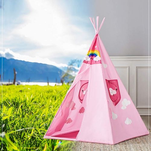  Zelt LCSHAN Kinderzelt Polyester Baumwolle Umweltschutz Vorhaenge Spielzeughaus (Farbe : Pink)
