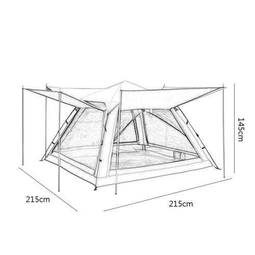  Zelt LCSHAN Outdoor 3-4 Personen Camping Rainproof Family Field Automatischer staubdichter UV-Schutz (Farbe : Blau)