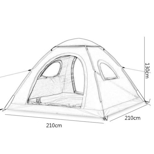  Zelt LCSHAN Verdicktes regendichtes Automatische Outdoor 3-4 Personen Indoor Camping (Farbe : Green)