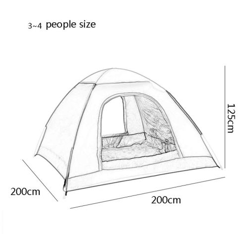  Zelt LCSHAN 3~4 Personen-automatisches Freiensonnenschutz UV-regendichte Familien-wildes Kampieren (Farbe : Green, groesse : 3~4 People)