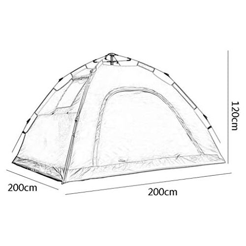  Zelt LCSHAN Camping Automatik 3-4 Personen Starker Regen und UV-Schutz Zuhause (Color : Green, Size : 4 People)