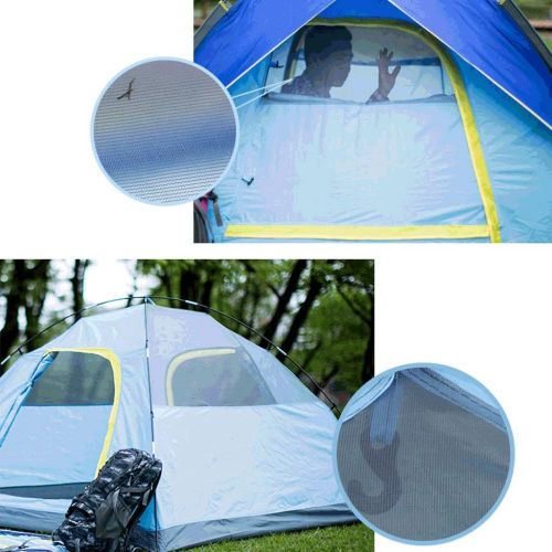  Zelt LCSHAN Outdoor 3-4 Personen Regendicht Winddicht Camping Bergsteigerausruestung UV-Schutz (Farbe : Green)