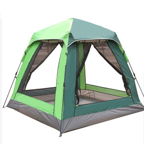  Zelt Outdoor Camping Automatic Zeltplatz Top Grossraum Multi-Person Freizeit Camping 3-4 People Camping 210cm*210cm*150cm,Green