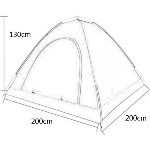  Zelt LCSHAN Outdoor 3-4 Personen Vollautomatisch Camping Doppeltuer Single Layer Rainproof Geschwindigkeit Geoeffnet (Farbe : Blau)