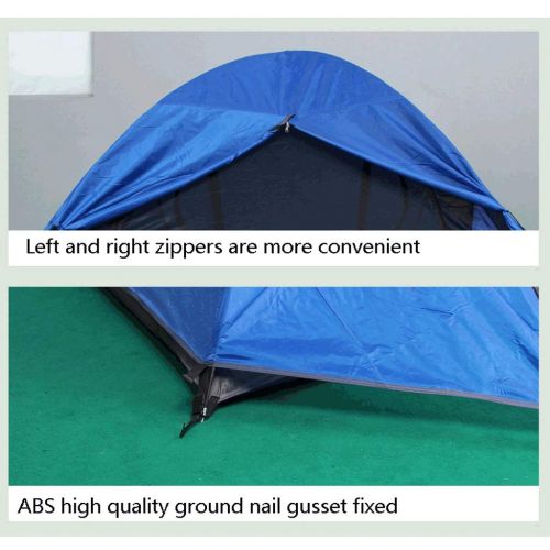  Zelt LCSHAN Outdoor 3-4 Personen Erweiterter Doppeldecker Camping Regen- und UV-Schutz
