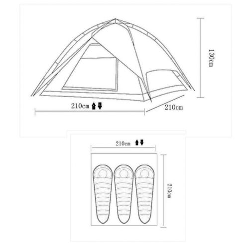  Zelt LCSHAN Automatisches offenes Geschwindigkeit im Freien 3-4 Leute verdoppeln regendichtes kampierendes Verdicken Innen (Farbe : Orange)