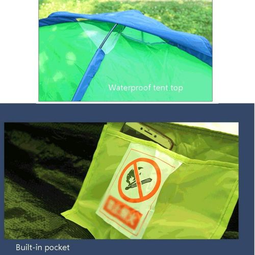  Zelt LCSHAN Doppelzelt Outdoor Sports Hand Camping Winddicht Regendicht Atmungsaktives Mesh (Color : Light Green)