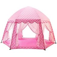 Zelt LCSHAN Kinderzelt Indoor Home Hexagonal Toy House Automatische Faltung (Color : Pink)