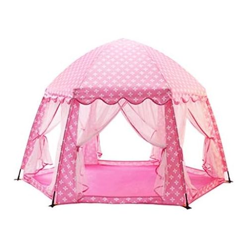  Zelt LCSHAN Kinderzelt Indoor Home Hexagonal Toy House Automatische Faltung (Color : Pink)