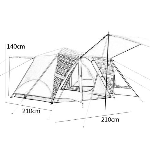  Zelt LCSHAN Automatisches Outdoor 3-4 Personen Indoor Family Camping Mehrpersonen Top Regendicht Grossraum