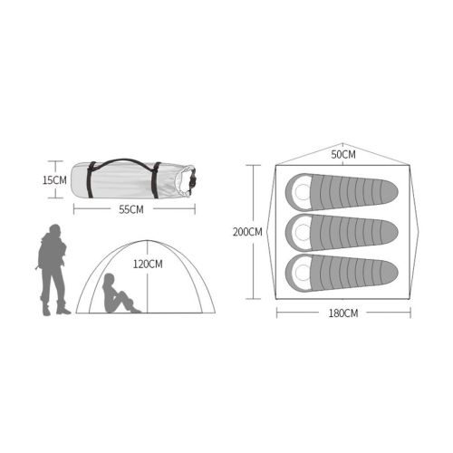  Zelt LCSHAN Outdoor 3-4 Personen Vollautomatischer Verdickungsregen 2 Personen Strandausruestung (Farbe : Blau)