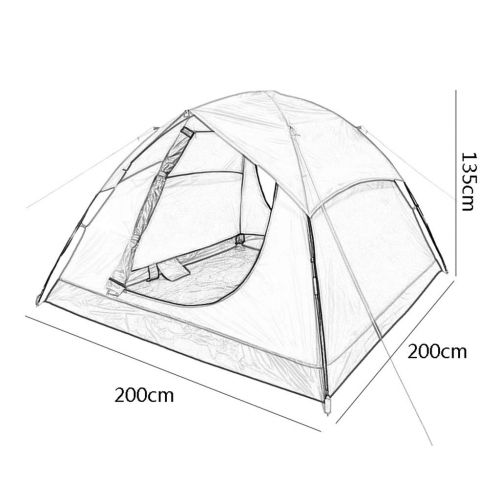  Zelt LCSHAN Campingzelt Simple 2-3 People Thick Rainproof Anti-UV (Farbe : Blau)