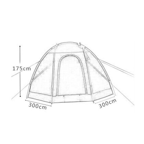  Zelt LCSHAN Anis Strandzelt Outdoor 5-6 Personen Camping Regen- und Winddicht Grosse Flaeche (Farbe : Orange)