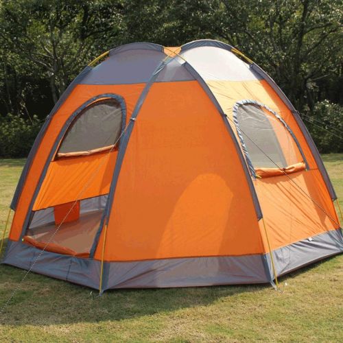  Zelt LCSHAN Anis Strandzelt Outdoor 5-6 Personen Camping Regen- und Winddicht Grosse Flaeche (Farbe : Orange)