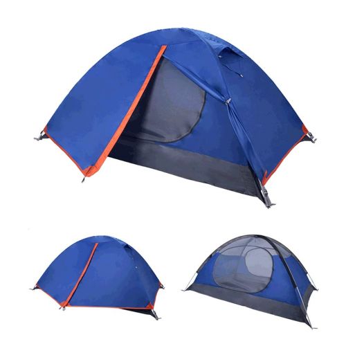  Zelt LCSHAN Mehrpersonen-Doppelzelt Camping Picknick Breathable Double Waterproof Rainproof Beach (Color : Blue)