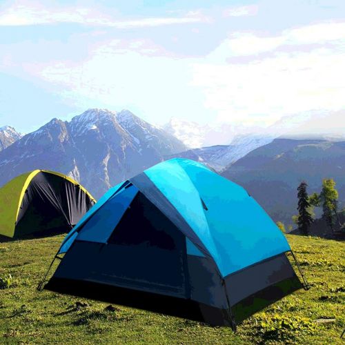  Zelt LCSHAN 2 Personen Automatische Outdoor Camping Verdickung Regen Doppelt Familie (Farbe : Gruen)