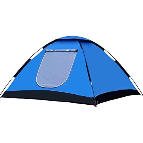  Zelt LCSHAN Outdoor 3-4 Personen Campingausruestung Casual Sonnencreme Wasserdicht (Farbe : Blau)