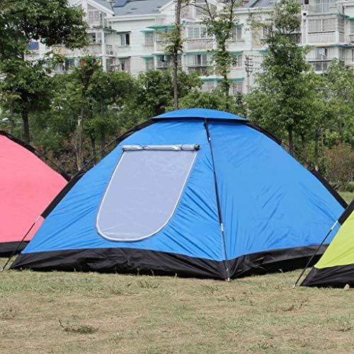  Zelt LCSHAN Outdoor 3-4 Personen Campingausruestung Casual Sonnencreme Wasserdicht (Farbe : Blau)
