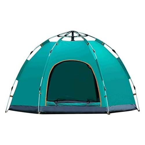  Zelt LCSHAN Outdoor 3-4 Personen Vollautomatische Verdickung Anti-Sturm Doppel Camping (Color : Green)