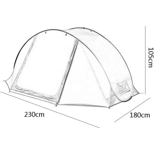  Zelt LCSHAN Automatisches Freien 3-4 Personen Geschwindigkeit geoeffnete Familie Wasserdichte und Winddichte Ausruestung (Farbe : Orange)