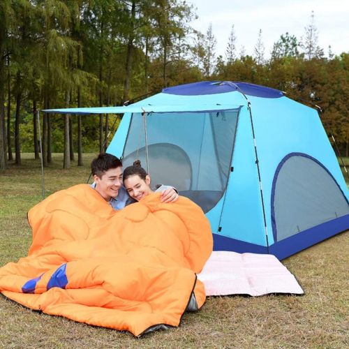  Zelt LCSHAN Outdoor Camping Verdickung Anti-Sturm Regen UV 4-6 Personen Home Reise Multiplayer (Color : Blue, Size : Single Door)