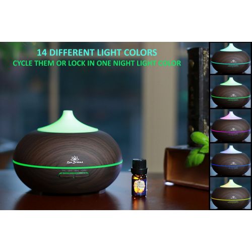  Zen Breeze Essential Oil Diffuser Dark Wood - Aromatherapy Diffuser - Birthday Gift Edition