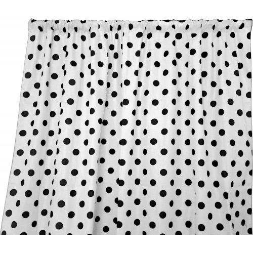  Zen Creative Designs Premium Cotton Polka Dot Curtain PanelHome Window DecorWindow TreatmentsDots  Spots (96 Inch x 58 Inch, White Black)