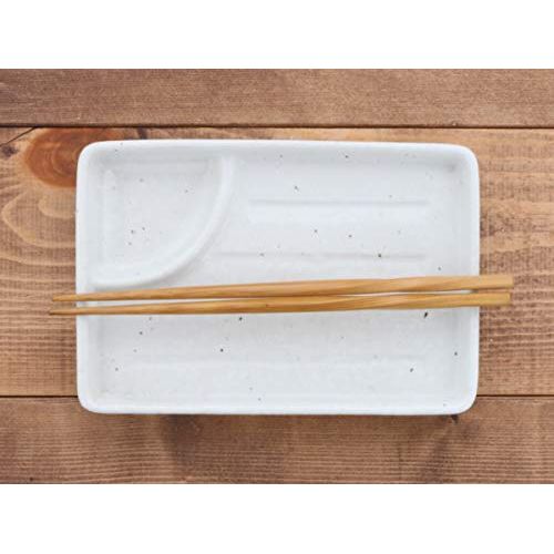  Zen Table Japan Divided Appetizer Plate Made in Japan Set of 2 - Kohiki/White