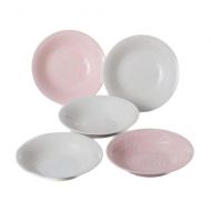 Zen Table Japan CORSAGE Rose Pasta Bowls Set of 5 Made in Japan - Pink and Cream