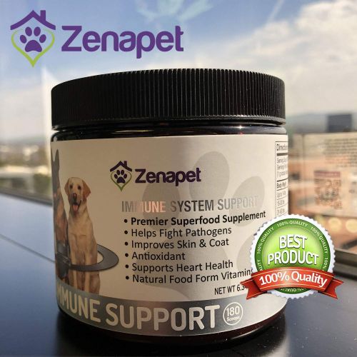  Zenapet Dog Immune Support-Immune Booster for Dogs-Safeguard Your Dogs Immune System-Premier Superfood Supplement for Your Pet-Natural Vitamins for Dogs in Food Form with Antioxida