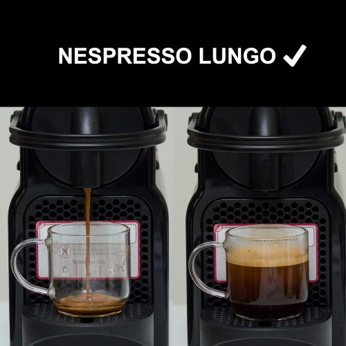  [아마존베스트]Zenco Living Espresso Cups (4 Ounce) with Large Handle, Set of 6 - Glass Coffee Cups for Nespresso Lungo, Double Espresso, Cortado