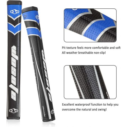  Zenesty Golf Putter Grips Midsize for Men 45g 2.0 Fit Most Iron Club Pistol Shape Lightweight Tacky Surface Delicate Pattern Soft Polyurethane Material Comfortable Feel 6 Colors fo