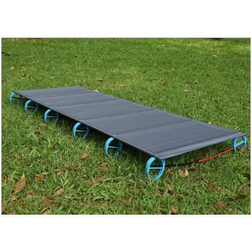  Zengya Outdoor Folding Bed Camping Mat Ultralight Single Bed Cot Sturdy Portable Sleeping Bed Aluminium Frame