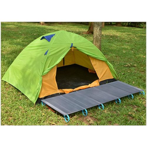  Zengya Outdoor Folding Bed Camping Mat Ultralight Single Bed Cot Sturdy Portable Sleeping Bed Aluminium Frame
