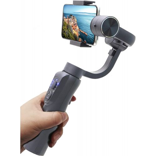  Zenith 3-Axis Gimbal Stabilizer for iPhone 12 11 PRO MAX X XR XS Smartphone Vlog Youtuber Live Video Recording and Streaming with Sport Inception Mode Face Object Tracking Motion Time-Lap