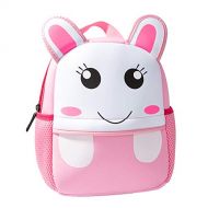 ZenithLife Toddler Backpack, Waterproof Children School Backpack, Neoprene Animal Schoolbag for Kids, Lunch Box Carry Bag for Boys Girls, Rabbit Large