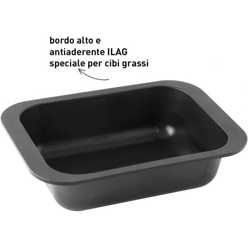  Zenker Ofenbackform (24 x 5,5 x 17,5 cm) SPECIAL COOKING, rechteckige Ofenform mit Antihaftbebeschichtung, Backform mit extra hohem Rand (Farbe: Schwarz), Menge: 1 Stueck